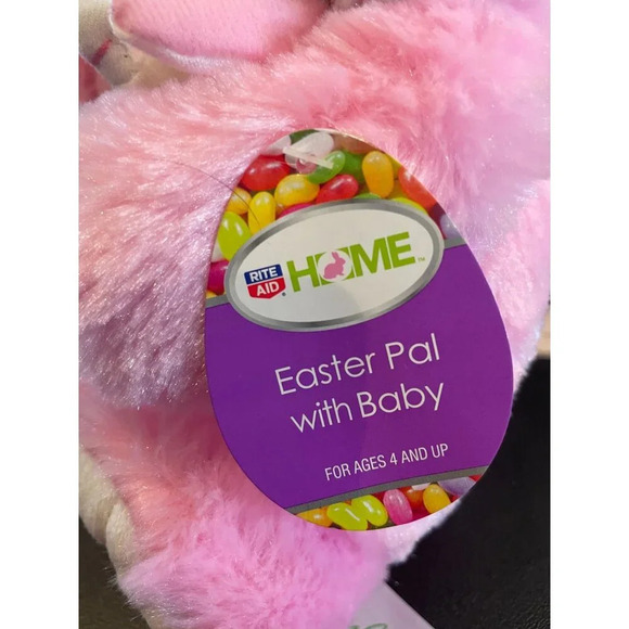 Homerbest‎ Pink Plush Bunny Mom & Baby Easter Toy Stuffed Animal NEW - Picture 7 of 9